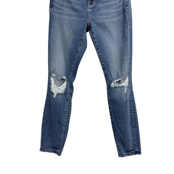 Good American Jeans Good Legs Crop Distressed Skinny Jeans Size 0/25 - Picture 9 of 13